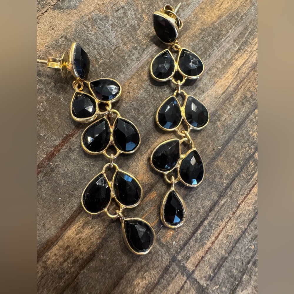 Elegant Black Onyx Drop Earrings